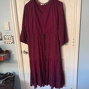 Nurture by Lamaze Deep Red Long Sleeve Dress